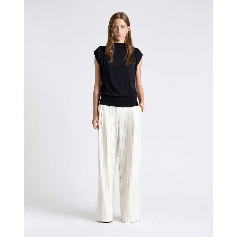 Cue Draped Shoulder Knit Top image number 3